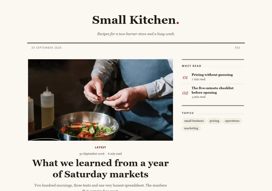 Editorial template